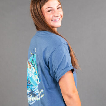 Hooked On OC Short Sleeve Cotton Tee with Marlin and Tuna